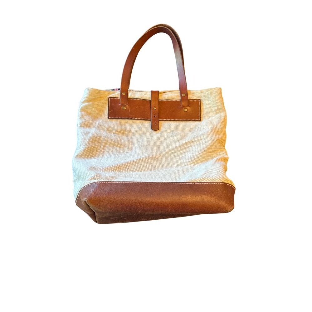 Canvas & Leather Tote Bag By Design By George Sugar Skull Lining